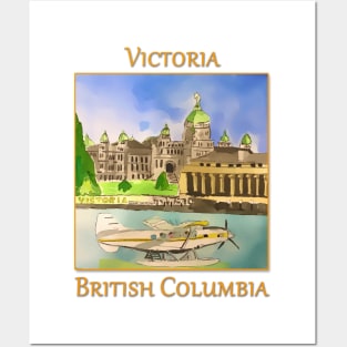 Parliament Building and the Inner Harbour, Victoria British Columbia Canada - WelshDesigns Posters and Art